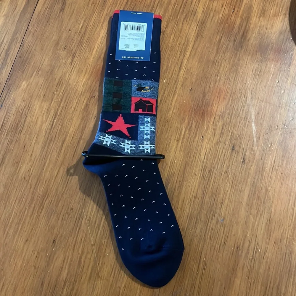 Polo Country Ralph Lauren USA Flag Equestrian Truck Duck Socks Mens shoe 6-12.5